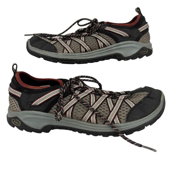 Chaco OutCross Sneaker Shoes Mens Size 10.5 Gray Trail Water Hiking Mesh Upper - Picture 1 of 9
